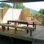 timber deck and privacy screening
