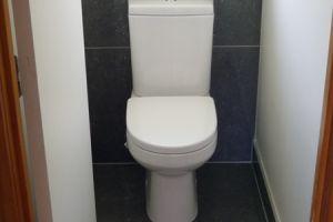 tiled toilet