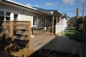 timber deck and privacy screening