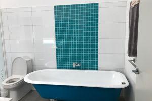 Bathroom upgrade tiled free standing bath