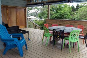covered timber deck