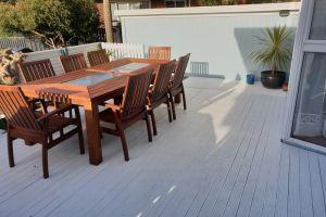 Deck painting to compliment exterior paint and character of house.