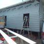 new painted weatherboard installation