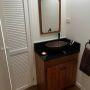 timber vanity copper sink and tap whangarei