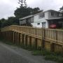 retaining wall and handrail