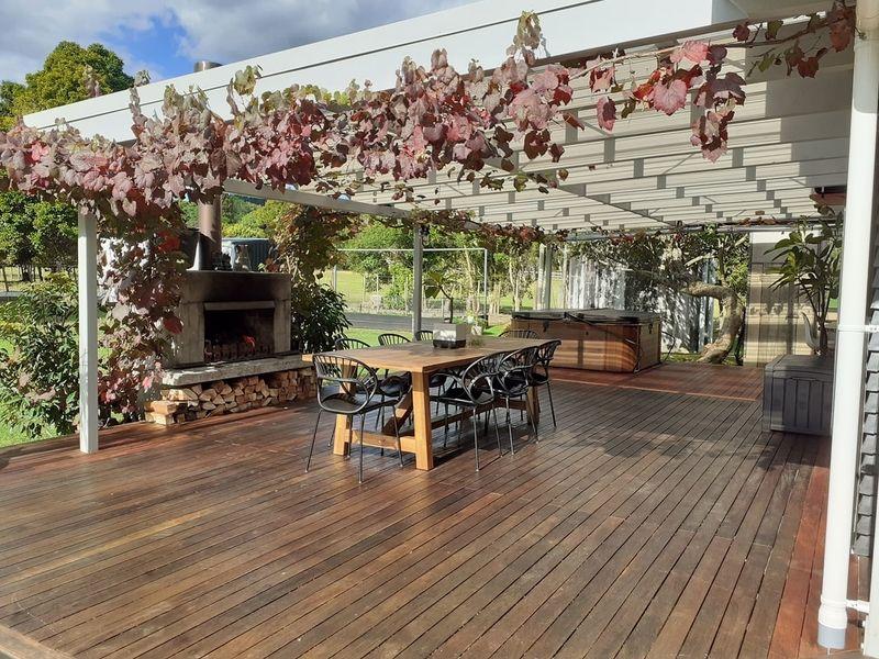 Pergola over deck