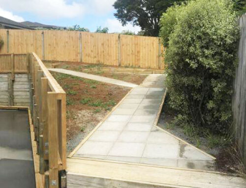 Retaining Wall, Path & Fence