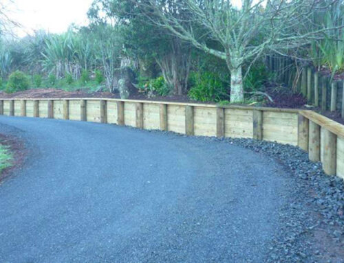 Curved Driveway Retaining